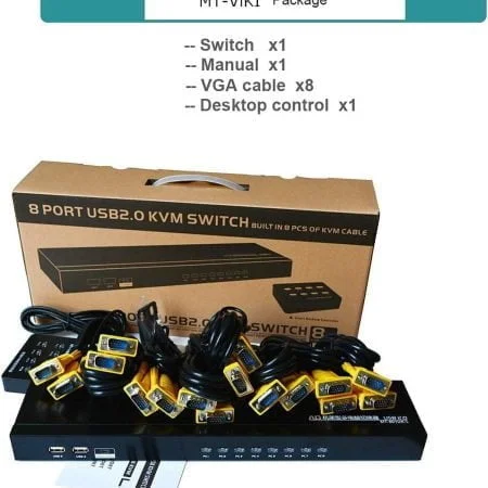 Bộ chia VGA 8 ra 1 có KVM MT-VIKI MT-801UK-L