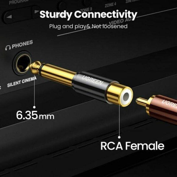 Đầu chuyển 6.5mm to RCA Mono Ugreen 80731