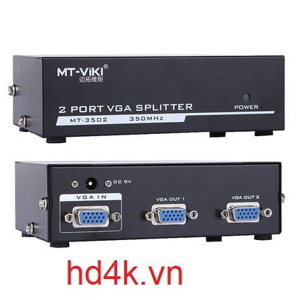 Bộ chia VGA 1 ra 2 (350Mhz) Mt-Viki MT-3502