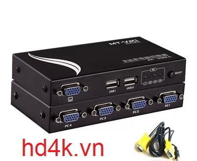 Bộ chia VGA 4 ra 1 có KVM MT-VIKI MT-401UK-L