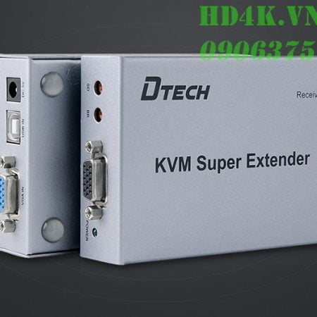 Bộ khuếch đại VGA qua Lan  100m có KVM DTECH DT-7044