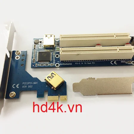 Card chuyển PCI-E 1X to 2 PCI