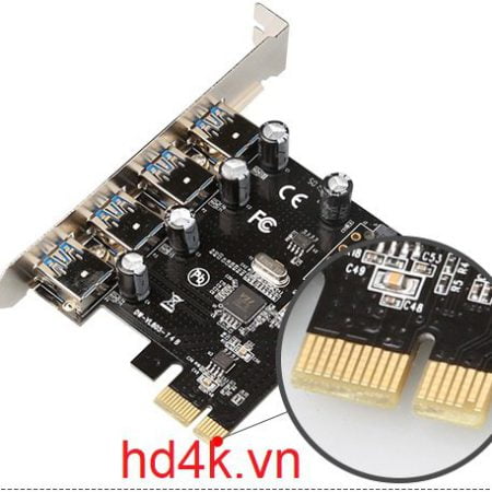 Card chuyển PCI-E to USB 3.0 4 Port DIEWU