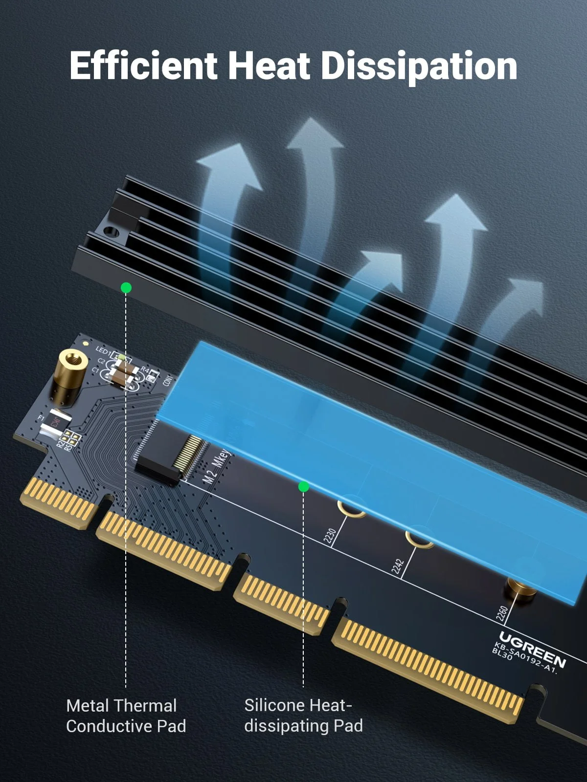 Card chuyển đổi PCIe 4.0 to M.2 NVMe Ugreen 30715
