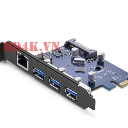 Card PCI Express sang 3 cổng USB 3.0 + Lan Gigabit 10/100/1000Mbps  Ugreen 30775