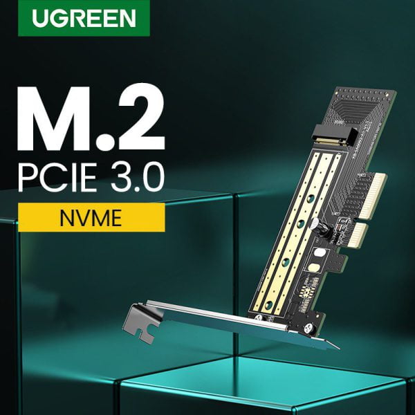 Card chuyển đổi SSD NVMe M.2 PCIe 2280 to PCI-E 3.0 4X Ugreen 70504