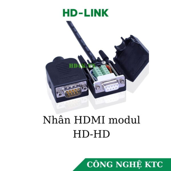 Đầu bấm DB9 Female vặn vít HD-LINK