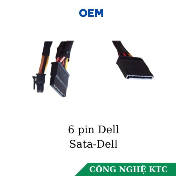 Cáp nguồn 6Pin sang 2 SATA cho máy DELL 3653 3650 3655