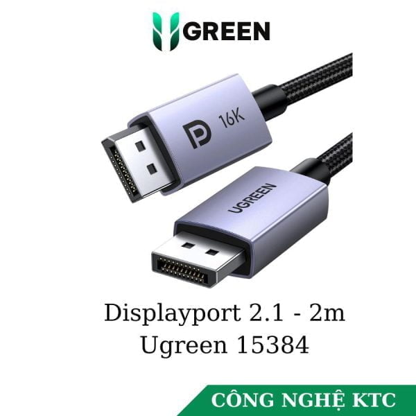 Cáp Displayport 2.1 dài 2m 16K@30Hz Ugreen 15384