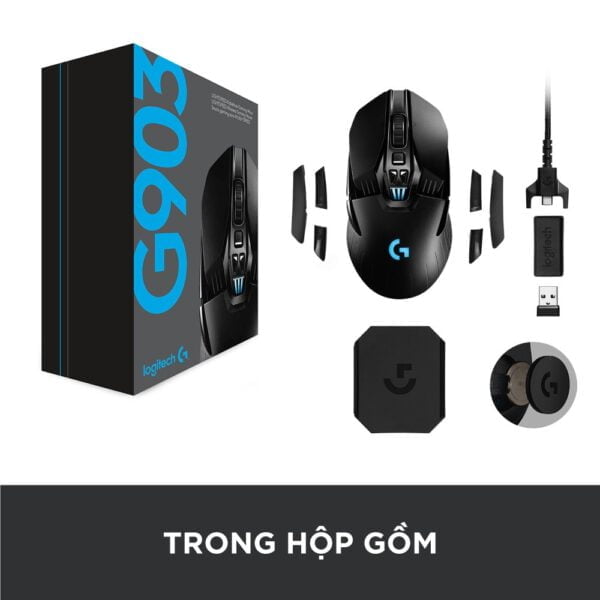 Chuột không dây gaming Logitech G903 Hero RGB