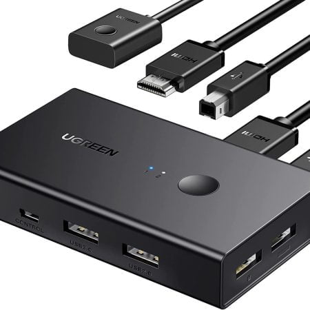 Bộ gộp HDMI 2 ra 1 có KVM hỗ trợ 4k@60Hz Ugreen 15166