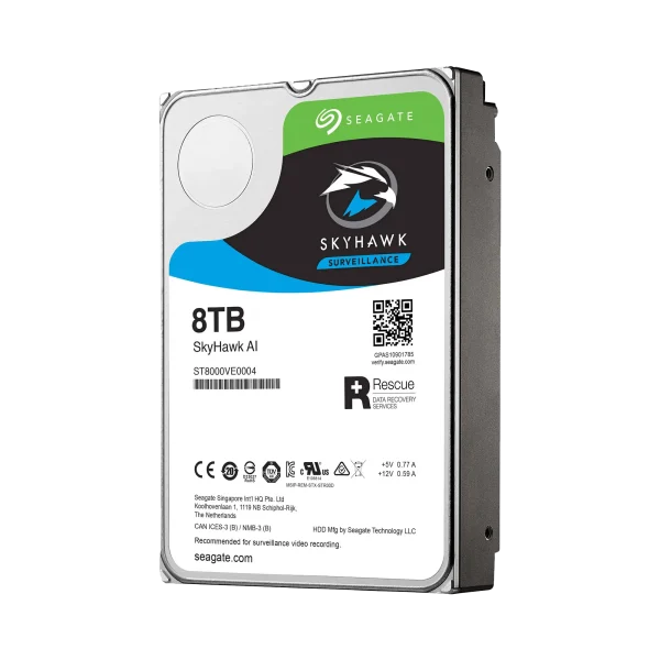 Ổ cứng HDD Seagate Skyhawk AI 8TB-20TB 3.5" SATA 7200RPM 256MB (Cho Camera)