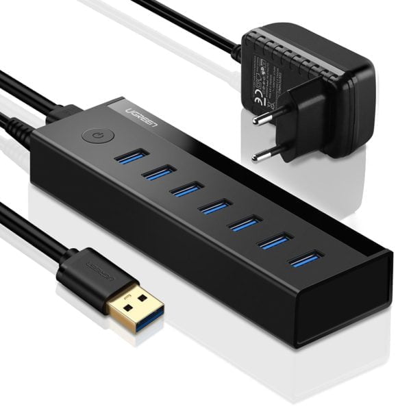 Bộ chia Hub USB 3.0 7 cổng nguồn 5V2A Ugreen 40522