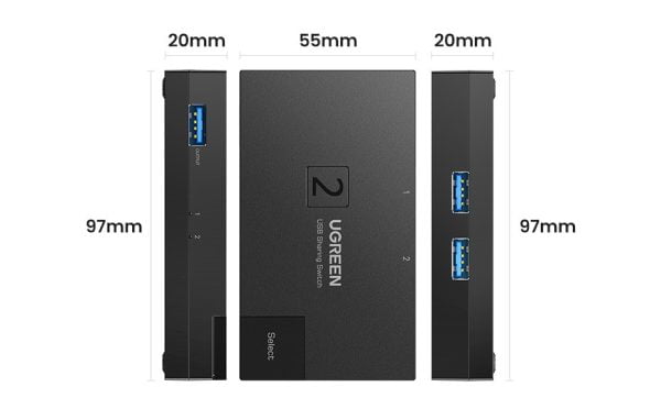 Bộ gộp USB 3.0 2  ra 1 Ugreen 15149