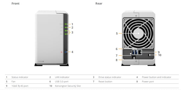 Thiết Bị Lưu Trữ NAS Synology DS220j