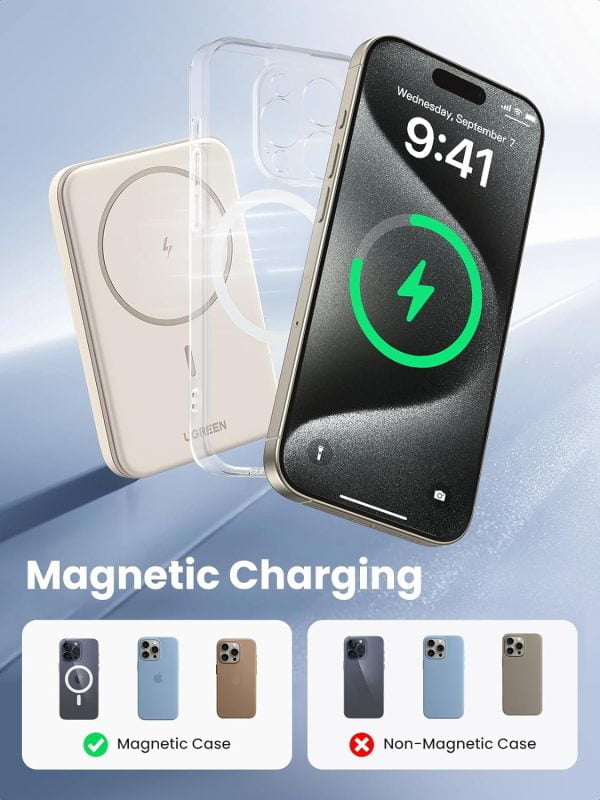 Pin sạc dự phòng 5000mAh Magnetic Wireless Power Bank Ugreen 25207