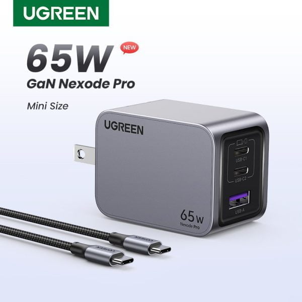 Củ Sạc 65W Ugreen 25870 Nexode GaN Pro 3