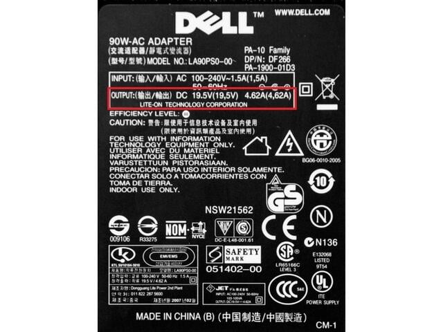 Sạc laptop Dell 45W-90W (Dành cho laptop văn phòng)