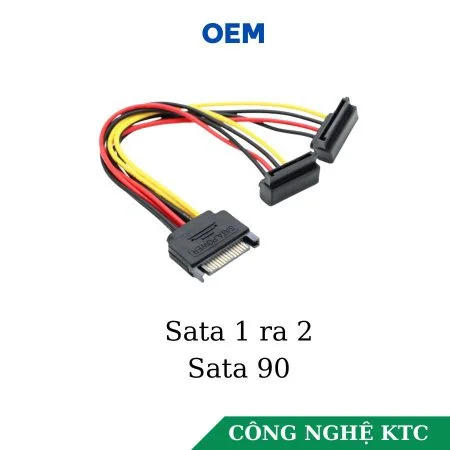 Cáp chia nguồn SATA 1 ra 2 góc 90