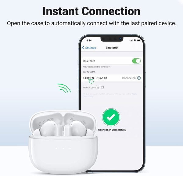 Tai nghe Bluetooth TWS WS100 HiTune T3 Ugreen 90206
