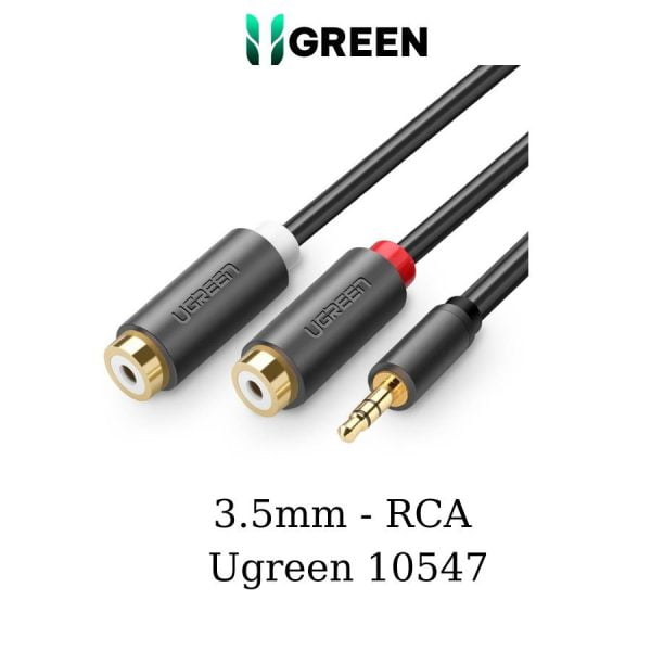 Cáp âm thanh 3.5mm to 2RCA (âm) Ugreen 10547