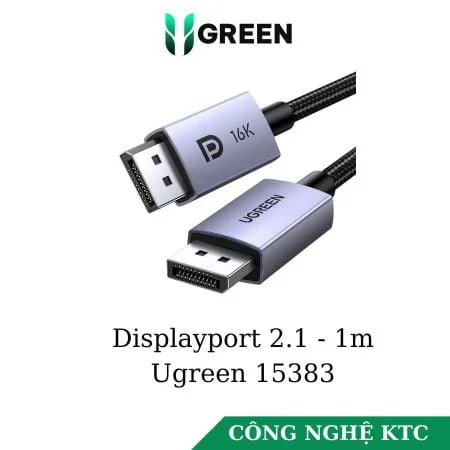 Cáp Displayport 2.1 dài 1m 16K@30Hz Ugreen 15383