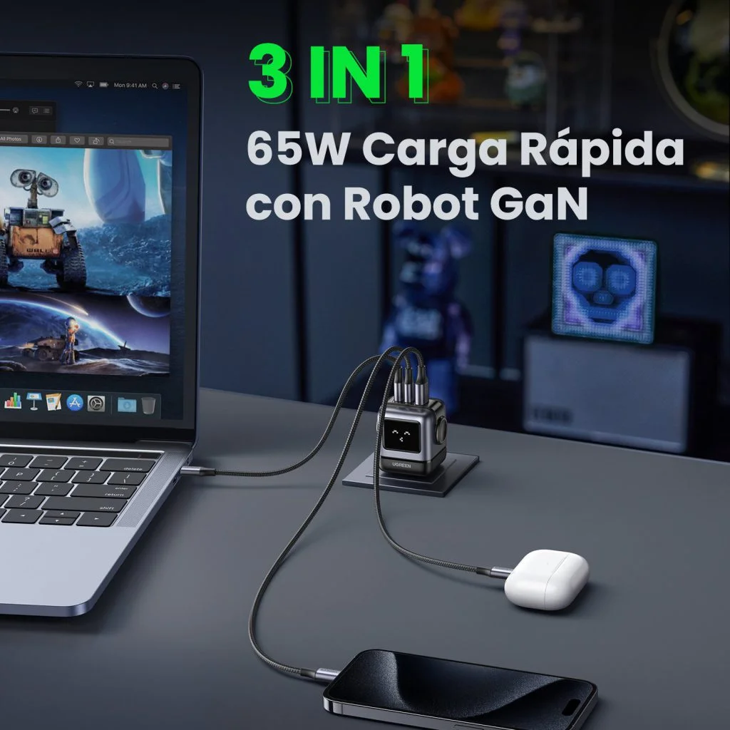 Củ sạc Robot 65W Ugreen CD361 GaN Nexode