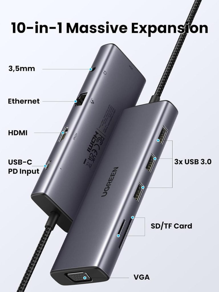 Hub USB Type-C Ugreen 15601 10 in 1