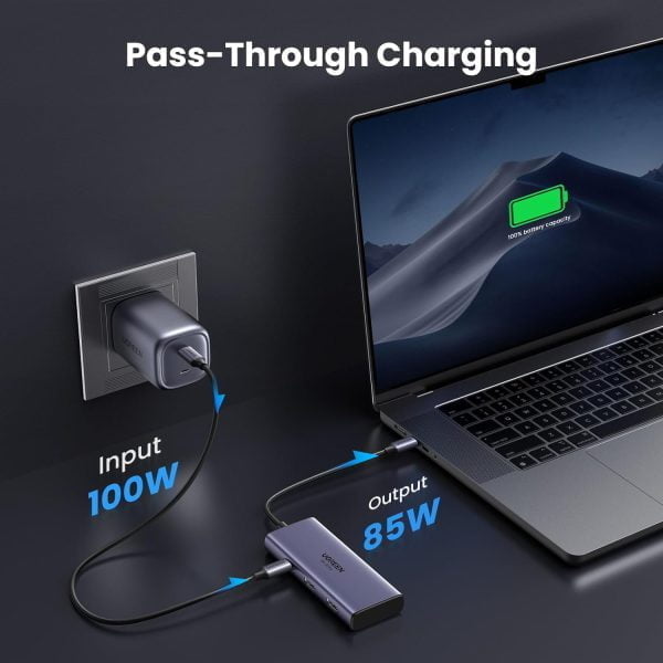 Thiết bị chuyển đổi Type C to 2*USB 3.0 + USB-C + 2*HDMI + PD 100W Ugreen 15852