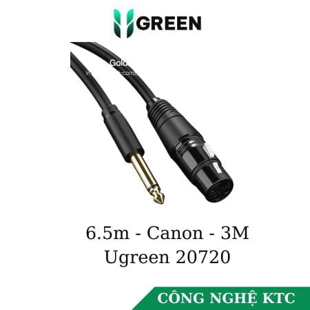 Cáp chuyển 6.5mm to Canon dài 3M Ugreen 20720