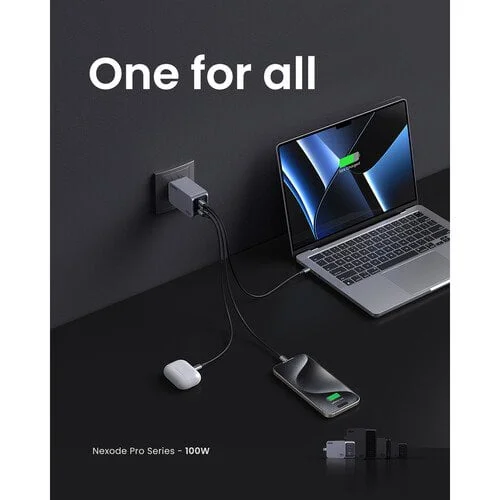Củ sạc  Nexode GaN Pro 100W 2 cổng USB-C và 1 USB Nexode Ugreen 25873