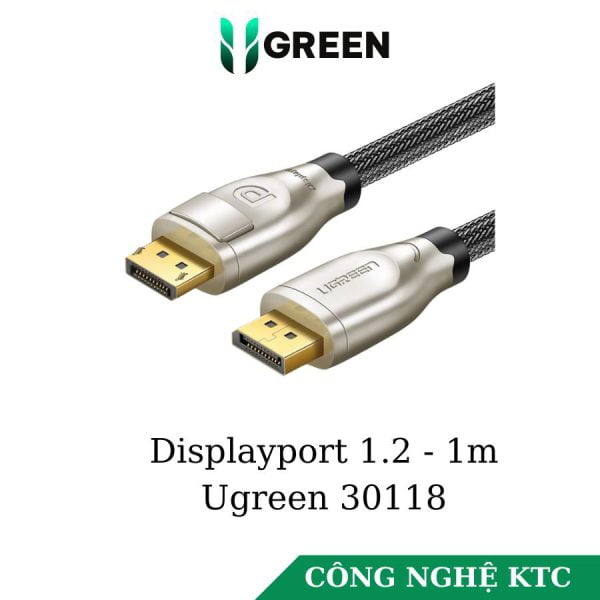 Cáp Displayport 1m hỗ trợ 3D 4K*2K 60Hz Ugreen 30118