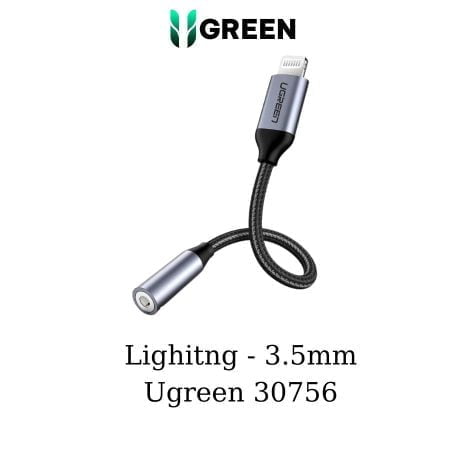 Cáp chuyển Lightning sang Audio 3.5mm Ugreen 30756