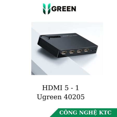 Bộ gộp HDMI 5 ra 1 hỗ trợ 3D full HD Ugreen 40205