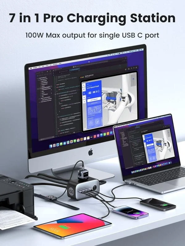 Sạc điện thoại laptop DigiNest Pro 3 cổng USB-C và 1 cổng USB 100W Ugreen 40896