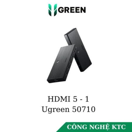 Bộ gộp HDMI chuẩn 2.0 5 vào 1 ra hỗ trợ 4K 60Hz Ugreen 50710