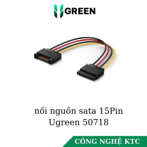 Cáp nối nguồn sata 15Pin (Male to Female) dài 20cm  Ugreen 50718