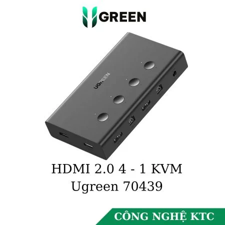 Bộ gộp HDMI 4 vào 1 chuẩn 2.0 hỗ trợ 4K Ugreen 70439