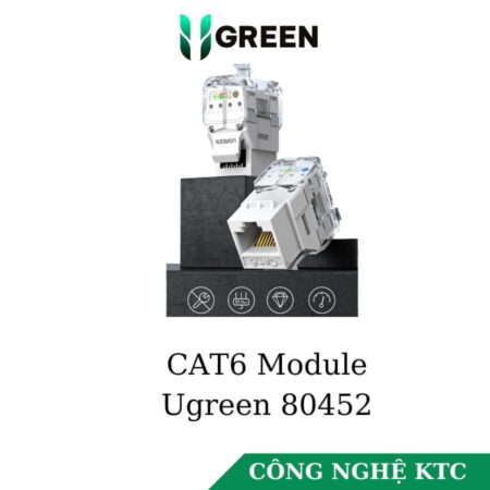 Đầu nối RJ45 âm tường Cat6 Ugreen 80452