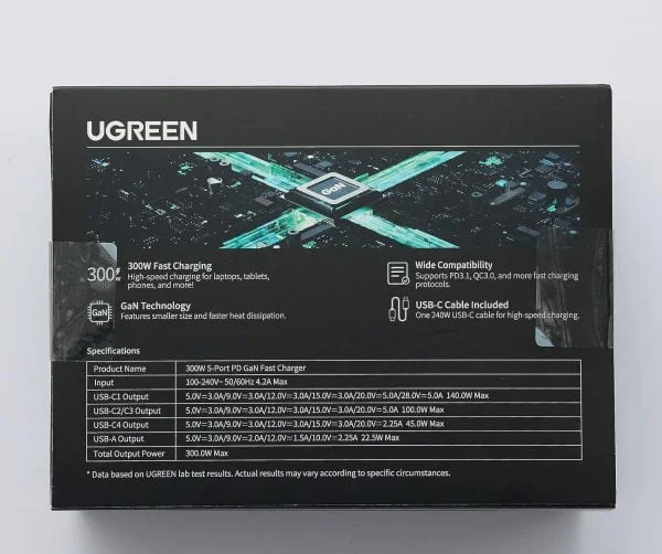 Củ sac Nexcode GaN 300W Desktop Charger EU 4C1A Ugreen 90903B