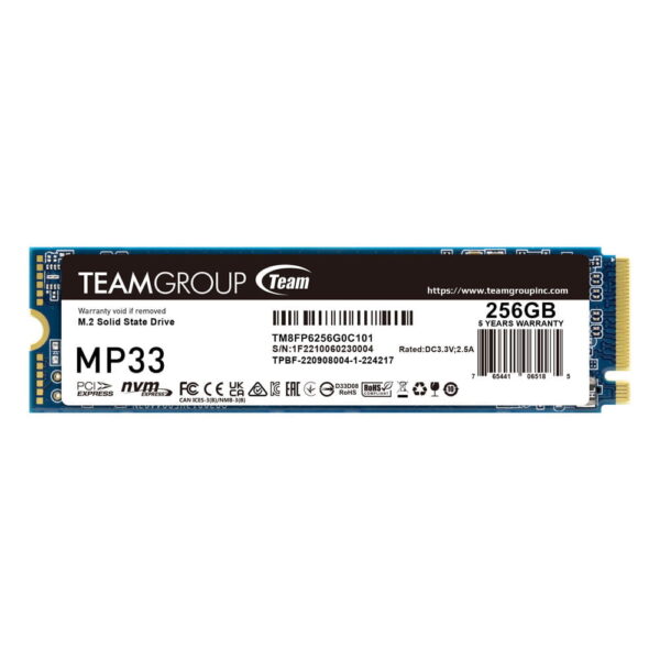 Ổ cứng SSD TeamGroup MP33 256GB-512GB M.2 PCIe Gen3x4