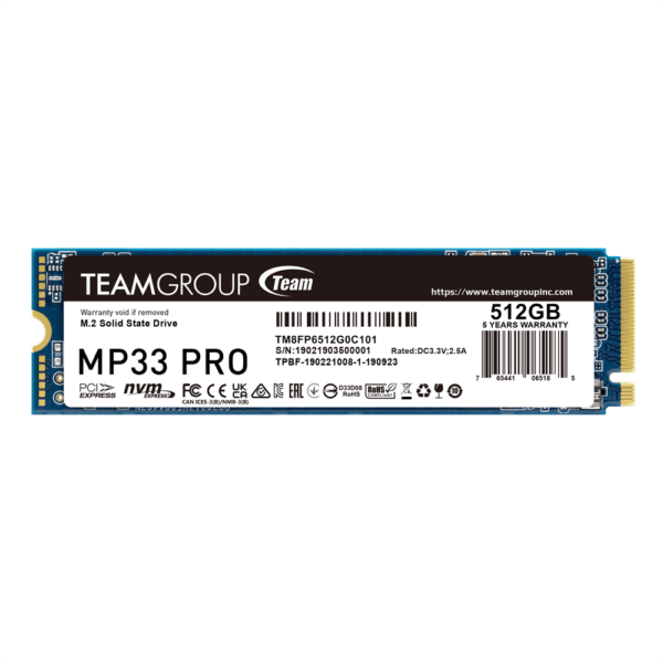 Ổ cứng SSD TeamGroup MP33 Pro 512GB-1TB M.2 PCIe Gen3x4