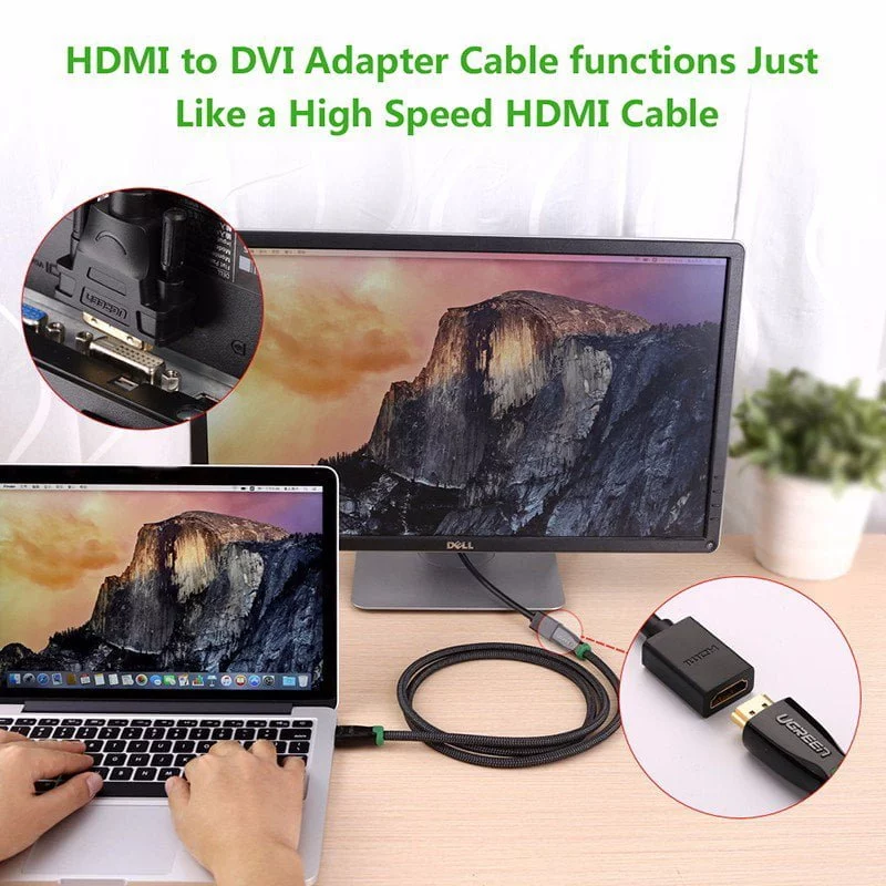 Cáp Chuyển đổi DVI 24+1 sang HDMI Ugreen 20118 hỗ trợ độ phân giải Full HD 1080p