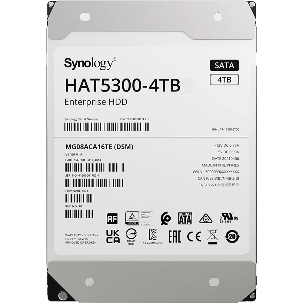 Ổ cứng HDD NAS Synology 4TB-16TB | 7200RPM | 256 MB