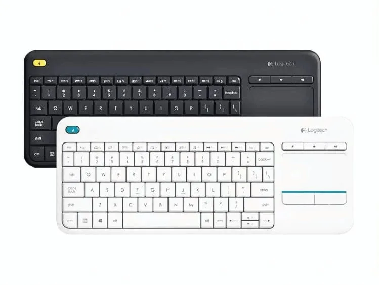 Bàn phím không dây Logitech K400 Plus Touchpad – Đen/Trắng