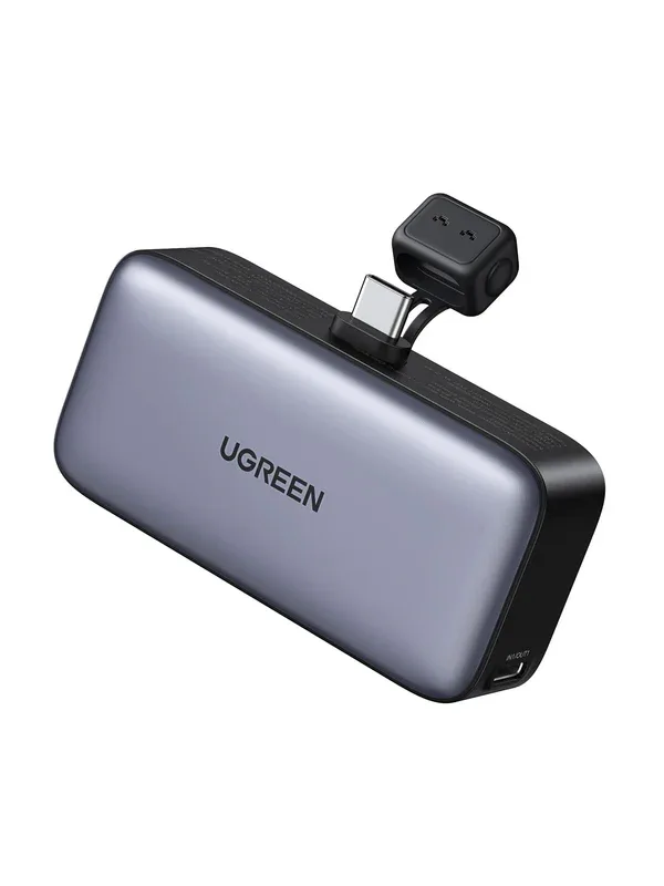 Pin sạc dự phòng 5000mAh Ugreen PB503 (kèm cáp USB-C, LCD) | Xám