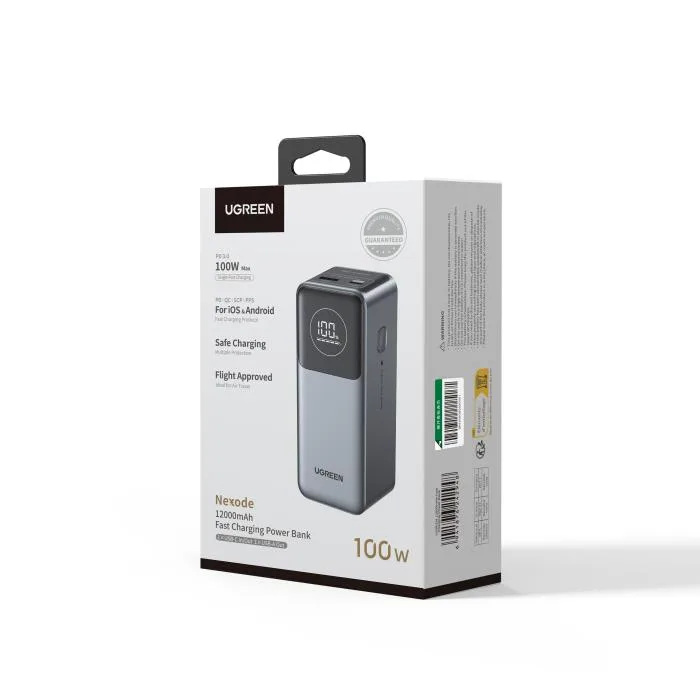 Pin sạc dự phòng 12000mAh Ugreen PB724 | Xám