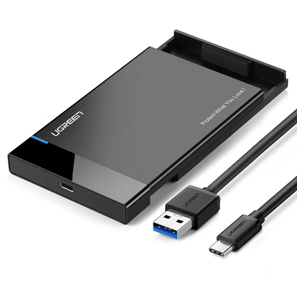 Hộp Đựng Ổ Cứng Ugreen US221 (USB-C & USB 3.0, Hỗ Trợ 6TB–10TB)