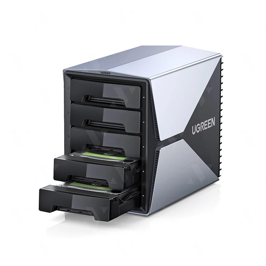 Thiết bị lưu trữ Ugreen 60638 (hỗ trợ ổ cứng 3.5″, 5 bay, chuẩn RAID, tối đa 90TB)